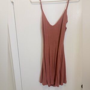 Women's Slip Midi Dress in Dusty Rose